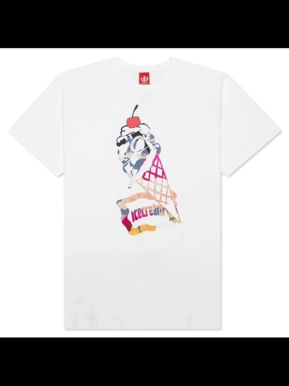 Icecream CUCUMBER SS TEE White Graphic Print Short Sleeve T-Shirt